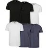 Basic T-shirt 6-pack blk/blk/wht/wht/nvy/nvy
