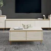 Hanah Home Klub sto Imaj 90x40x45cm Bež-Zlatni