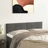 Vidaxl vidaXL Vzglavja za posteljo, komplet 2 kosov, temno siva, 72x5x78/88 cm, žamet
