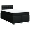 Vidaxl Box spring postelja z vzmetnico črna 120x190 cm blago