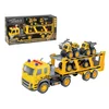 Sign Junior Wheels Friction Trailer W. 4 Vehicles 1:12