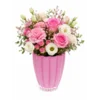Roza dekorativna steklena vaza 17 cm Vase Bloom