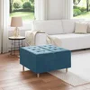 vidaXL Gumbni stol z blazino Modra 80 x 80 x 45 cm Žamet