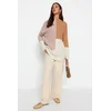 Trendyol Stone Color Block High Neck Knitwear Sweater