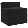 Sofa na razvlačenje Crna 200 x 70 x 15 cm Baršun