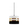 Luster na sajli CORAL 1xE27/60W/230V crno-beli