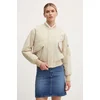 Bomber jakna A.P.C. blouson haley ženska, bež barva, PSAIY.F02843