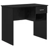 Stol s ladicama Crni hrast 90 x 49 x 75 cm Konstruirano drvo