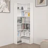 Hanah Home polica za knjige Adel 5 Shelf Corner, 60×60 cm, bela