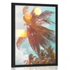 Plakat sončni žarki med palmami - 40x60 silver