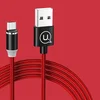 1 to 3 Usams U-Sure Magnetni Kabel Za Micro Usb 1M 2.1A Pletenica Rdeča
