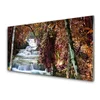 tulup.si Slika na steklu Forest slap narava 100x50 cm 4 obešalnika