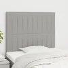 Vidaxl Vzglavje za posteljo svetlo sivo 80x5x118/128 cm blago