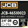 JCB UDARNI PODALJŠEK 3/4 Cr-Mo 6-kotni 23mm NASADNI KLJUČ