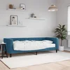 Dnevni krevet s madracem plavi 80 x 200 cm baršunasti