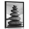 Plakat stabilna piramida iz kamna v črnobeli varianti - 20x30 no frame
