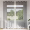 Voile zavjese s ušicama 2 kom tamnosive 140x140 cm