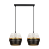 Luster na sajli PARIS 2xE27/60W/230V beli/crni/zlatni