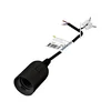 016-704 GRLO E27 S KABELOM 17 CM I REDNOM STEZALJKOM, CRNO