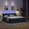 Vidaxl Otomanski posteljni okvir z vzmetnico moder 180x200 cm blago