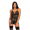 Obsessive Basitta Chemise & Thong Black L/XL