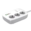 Pametni produzni kabel LDNIO SEW3452 3xutičnice + 3xUSB + 1xUSB-C bela