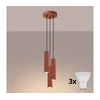 Brilagi - LED luster na sajli CRESTO 3xGU10/10W/230V crvena