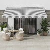 Tenda na ručno uvlačenje antracit i bijela 400 x 300 cm