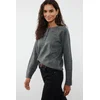 Trendyol Anthracite Button Detailed Knitwear Sweater