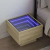 Noćni ormarić s beskonačnim LED boja hrasta sonome 40x40x30 cm