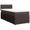 Vidaxl Box spring postelja z vzmetnico temno rjava 100x200 cm blago