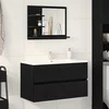 Kupaonsko ogledalo crni hrast 60x10,5x45 cm konstruirano drvo