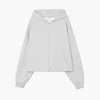 Cropp - Dukserica s kapuljačom i rajsferšlusom - light grey