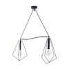 Jupiter 1662 - Viseći luster na sajli KAIR 2xE27/60W/230V crna/krom