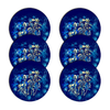 Bertoni Home Unisexs 6 Round Table Pads Set Midnight Navy Blue