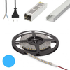 Set 5x 1m ALU profil mat + LED trak 9,6W/m 6000K 5m + napajalnik 60W + priključna vrvica