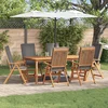 Vrtna stolica 6 pcs Smeđa i siva 57 x 71,5 x 104 cm