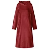 Deka majica s kapuljačom Bordeaux Crvena m Flanel