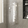 vidaXL Panelna enota za tuš 25x43x110 cm srebrna