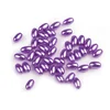 Plastične voščene kroglice / biseri Glance olive 6x10 mm - F25 vijolično lila (10 g)