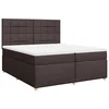 vidaXL vidaXL Box spring postelja z vzmetnico temno rjav 200x200 cm blago, (21306039)
