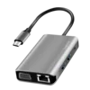 shumee Priklopna postaja LogiLink USB-C 7-v-1 USB 3.2 Gen1 PD 100W 4K siva