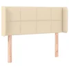 Vidaxl Vzglavje z ušesi krem 93x16x78/88 cm blago