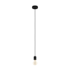 Eglo 43801 - Luster na sajli YORTH 1xE27/40W/230V crna