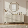 HANAH HOME Konzola Resso 150 White Travertine