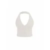GOD SAVE QUEENS Športni top Second Skin Studio Halter Top slonovina