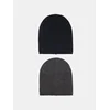 Sinsay - Beanie kape sa viskozom 2 pack - tamno siva