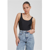 Womens shiny Rib Body black