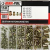 KOMPLET JEKLENIH ZAVIČNIH MATIC 150 KOSOV M66542