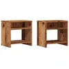 Vidaxl Nočne omarice 2 kosa starinski les 40x30x40 cm inženirski les